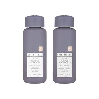 Kristin Ess + Purple Shampoo and Conditioner Set for Blonde, Brunette, Silver + Gray Hair