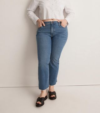 Madewell + Kick Out Crop Jeans in Cherryville Wash: Raw-Hem Edition