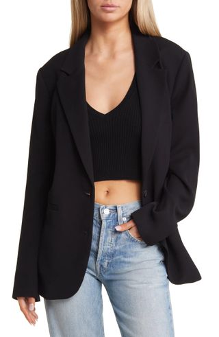 Open Edit + Oversize Curve Hem Blazer