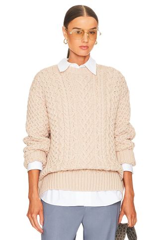 Revolve + Naara Cable Crew Pullover