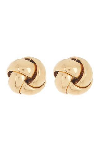 Adornia + 14K Yellow Gold Plated Knot Stud Earrings