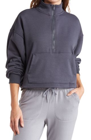 90 Degree by Reflex + Brushed Long Sleeve Cropped Hoodie