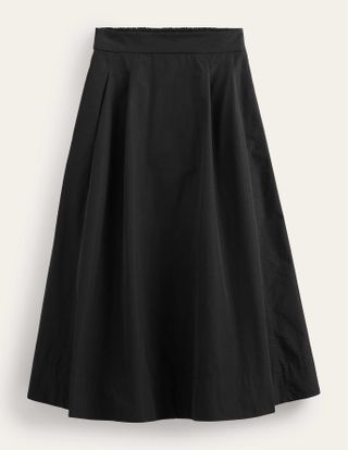 Boden + Skirts Taffeta Pull-on Midi Skirt