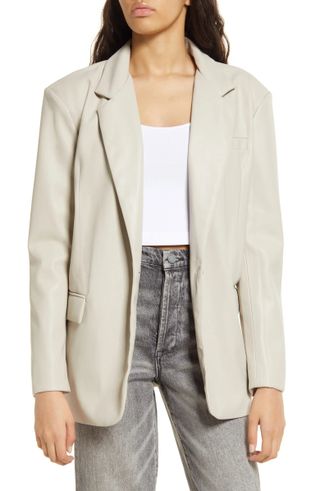 BlankNYC + Faux Leather Blazer