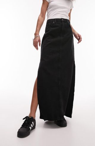 Topshop + Denim Maxi Skirt