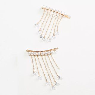 Anthropologie + By Anthropologie Pearl Barrettes, Set of 2