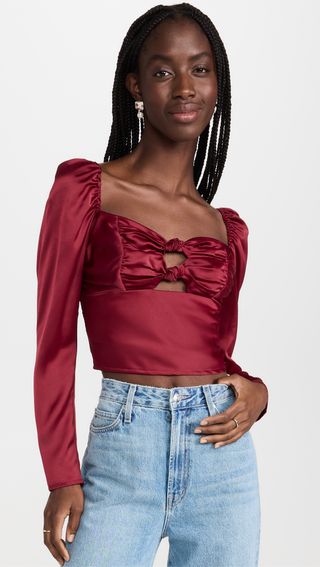 Wayf + Knotted Cut Out Top
