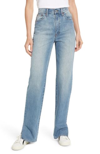Madewell + The Perfect Straight Side-Slit Edition Jeans
