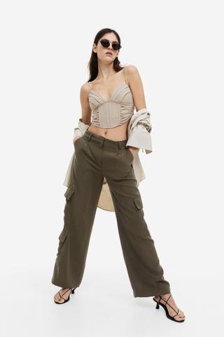H&M + Wide Cargo Trousers