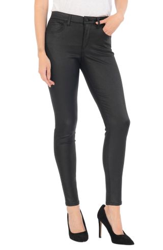 Kut From the Kloth + Donna Coated High Waist Ankle Skinny Jeans