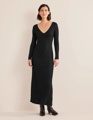 Boden + Ribbed Knitted Maxi Dress
