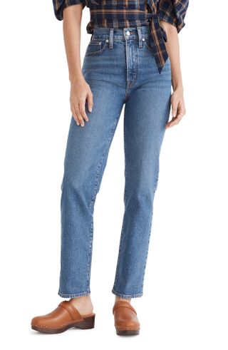 Madewell + The Perfect High Waist Straight Leg Jeans