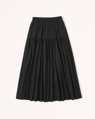 Abercrombie & Fitch + Poplin Midi Skirt