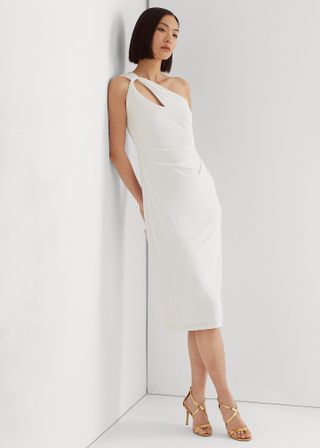 Ralph Lauren + Jersey One-Shoulder Cocktail Dress