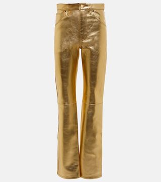 Dodo Bar Or + Metallic Leather Trousers