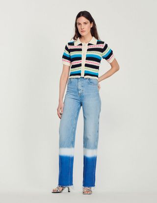 Sandro + Tie-Dye Jeans