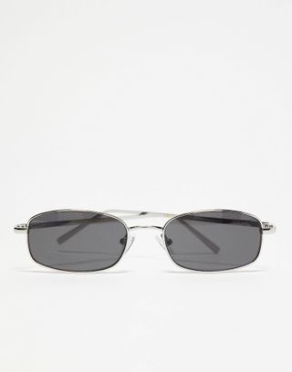 & Other Stories + Rectangular Sunglasses in Silver