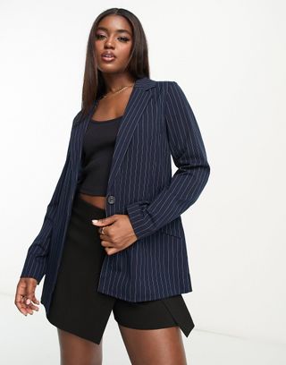 Vero Moda + Tailored Pinstripe Blazer
