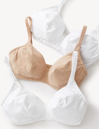 M&S Collection + 3-Pack Cotton Non Wired Full Cup Bras