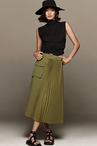 Anthropologie + x Mare Mare Pleated Cargo Skirt