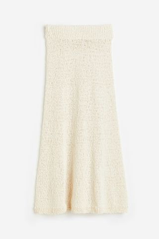 H&M + Flared Textured-Knit Skirt