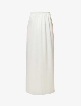 Leset + Les Barb Mid-Rise Satin Maxi Skirt