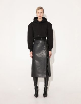 Han Kjøbenhavn + Faux Leather Pencil Skirt