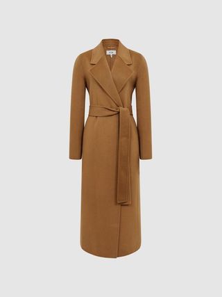 Reiss + Camel Honor 100% Cashmere Wool Blindseam Long Coat