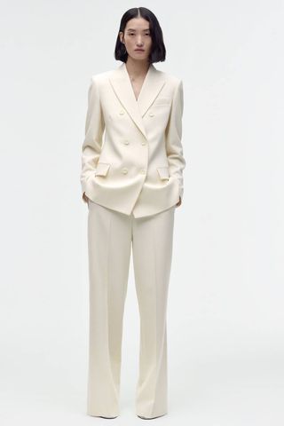 Zara + Tailored Double Breasted Blazer