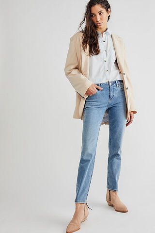 We the Free + Evie Low-Rise Slim Straight Jeans