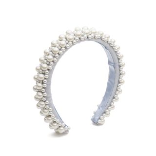 Kate Spade New York + Bridal Pearl Embellished Satin Headband