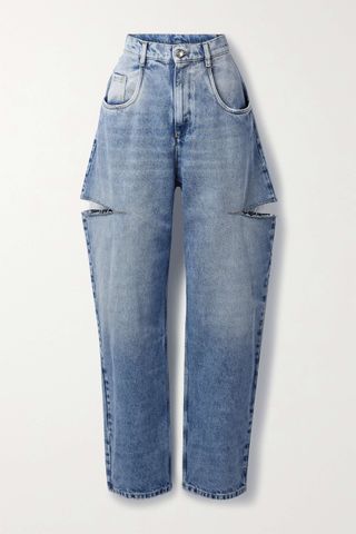 Maison Margiela + Cutout High-Rise Wide-Leg Jeans
