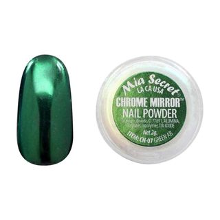 Mia Secret + Chrome Mirror Nail Powder in Green AB