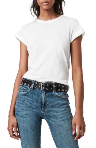 AllSaints + Anna Cuff Sleeve Cotton T-Shirt