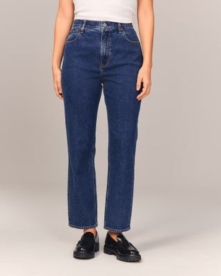 Abercrombie and Fitch + Curve Love Ultra High Rise Ankle Straight Jean