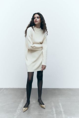 Zara + Short-Sleeve Soft Dress