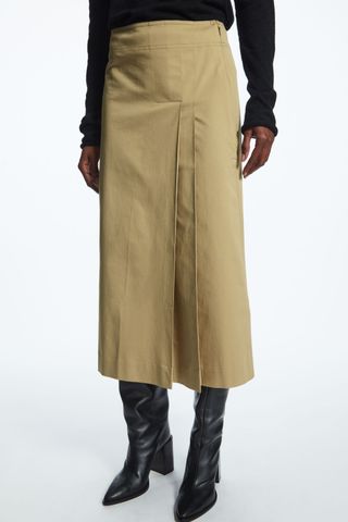 COS + Pleated Midi Wrap Skirt