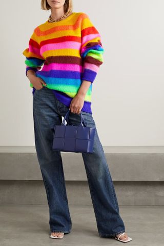 Christopher John Rogers + Striped Wool-Blend Sweater