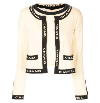 Chanel + Pre-Owned Logo Cardigan Set