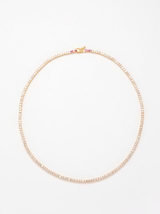 Roxanne Assoulin + Rally Cubic Zirconia & Gold-Plated Tennis Necklace