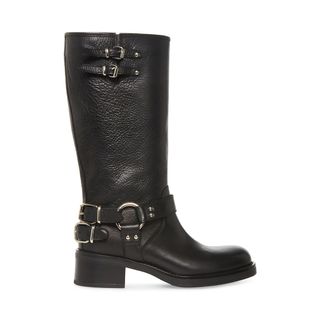 Steve Madden + Axelle Black Leather Boots