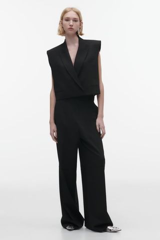 Zara + Wool Blend Cropped Vest