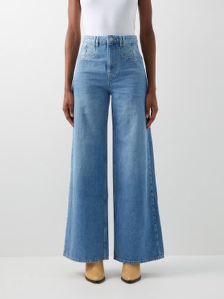 Isabel Marant + Lemony High-Rise Wide-Leg Jeans