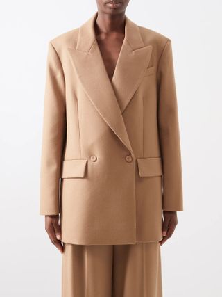 Emilia Wickstead + Mallory Oversized Wool Suit Jacket
