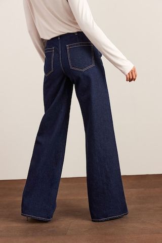 Next + Tailored Wide Leg Jeans