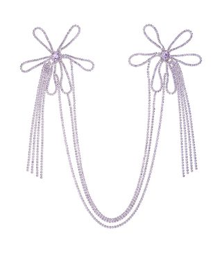 Collina Strada + Purple Triple Flower Chain Pin