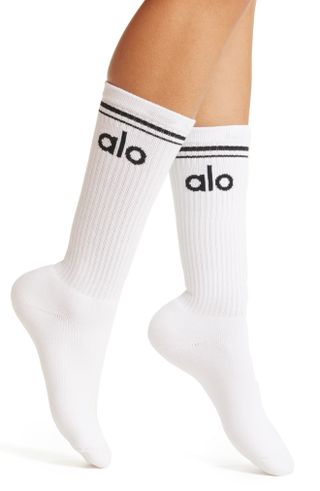 ALO + Throwback Cotton Blend Crew Socks
