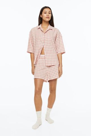 H&M + Pajama Shirt and Shorts