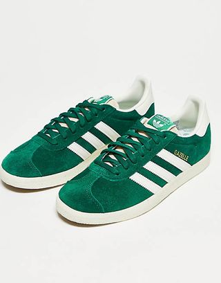 Adidas Originals + Gazelle Sneakers in Green