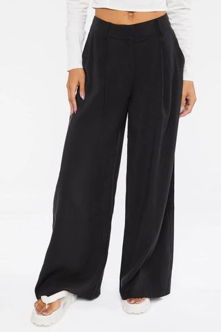 Forever21 + High-Rise Wide-Leg TrousersTrousers